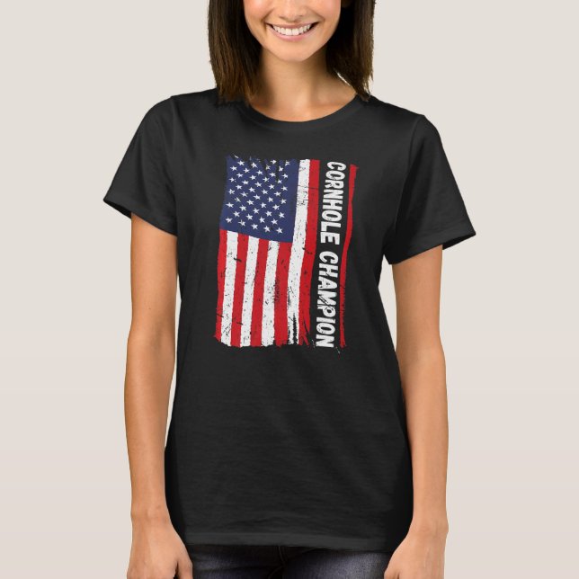 Camiseta Cornhole Trophy Champion Bean Bag Cornhole (Frente)