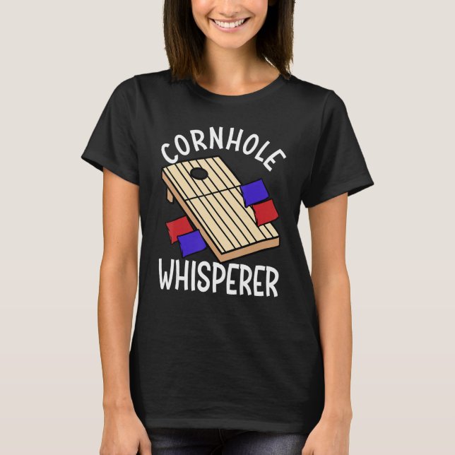 Camiseta Cornhole Whisperer  Corn Hole (Frente)