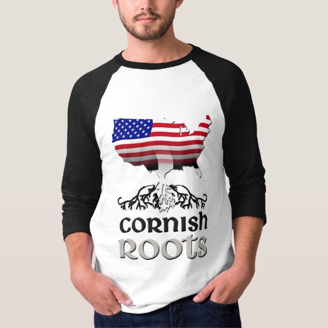 Camiseta Cornish American Flag (Frente)