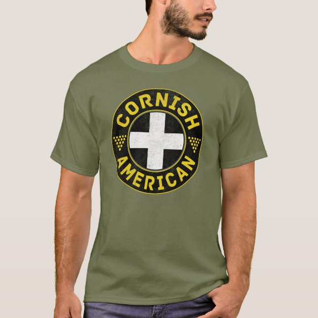 Camiseta Cornish American Flag (Frente)