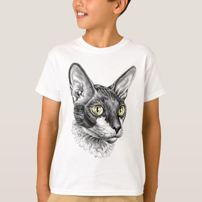 Camiseta Cornish Rex Sketch (Frente)