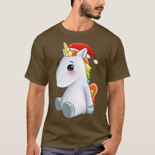 Camiseta Corno Bonito Sentado Com A Ideia Do Chapéu De Sant