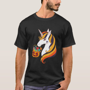 Camiseta Corno de Milho Bonito Unicórnio Halloween Engraçad