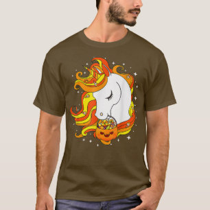 Camiseta Corno de Milho Bonito Unicórnio Pumpkin Halloween