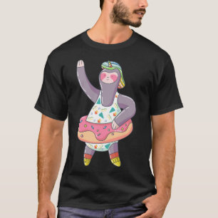 Camiseta Corno De Unicórnio Bonito Com Rubo Flutuante Inflá