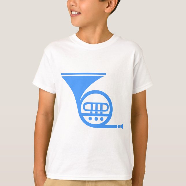 Camiseta Corno Francês - Azul Bebê (Frente)