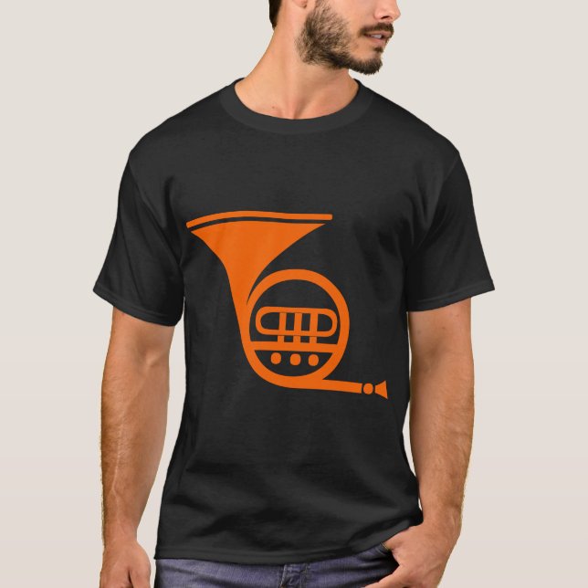 Camiseta Corno Francês - Laranja (Frente)