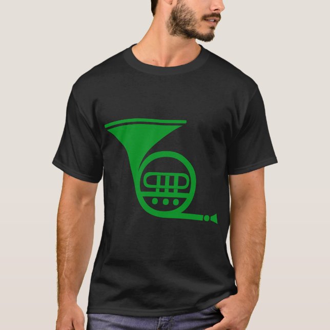 Camiseta Corno Francês - Verde-Grama (Frente)