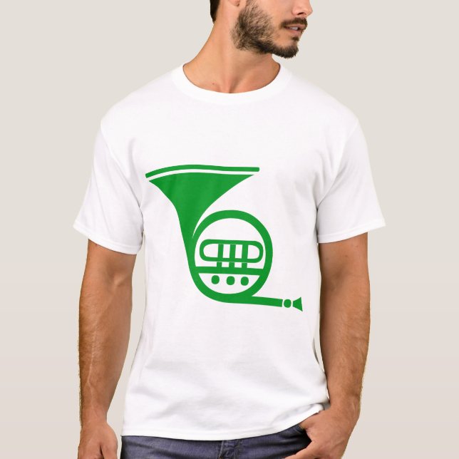 Camiseta Corno Francês - Verde-Grama (Frente)