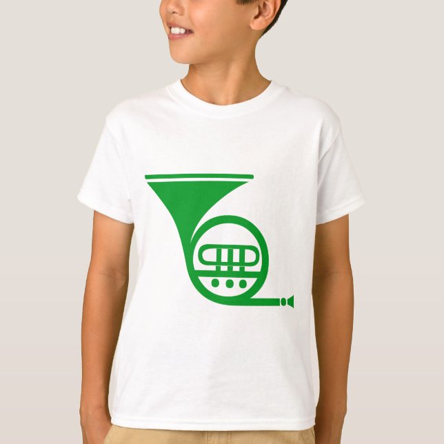 Camiseta Corno Francês - Verde-Grama (Frente)