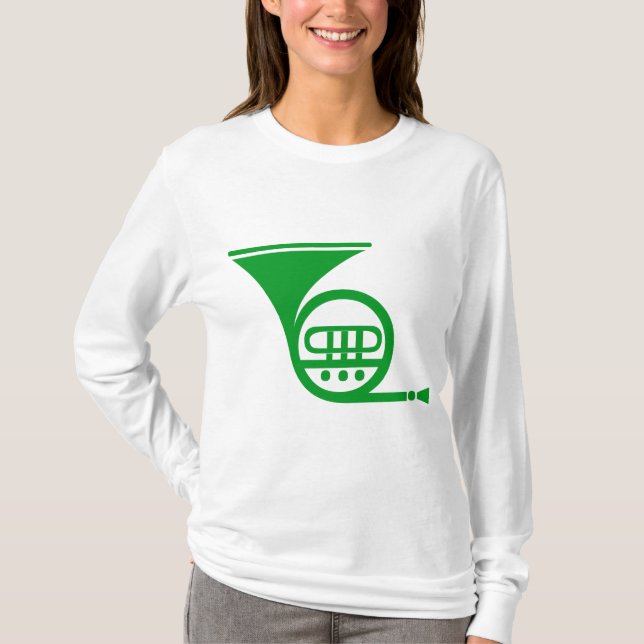 Camiseta Corno Francês - Verde-Grama (Frente)