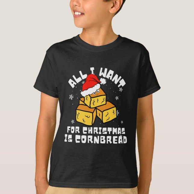 Camiseta Cornpão Para O Natal Pão De Cornpão (Frente)