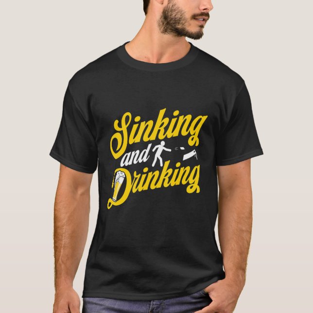Camiseta Cornualha de naufrágio e Bebendo (Frente)