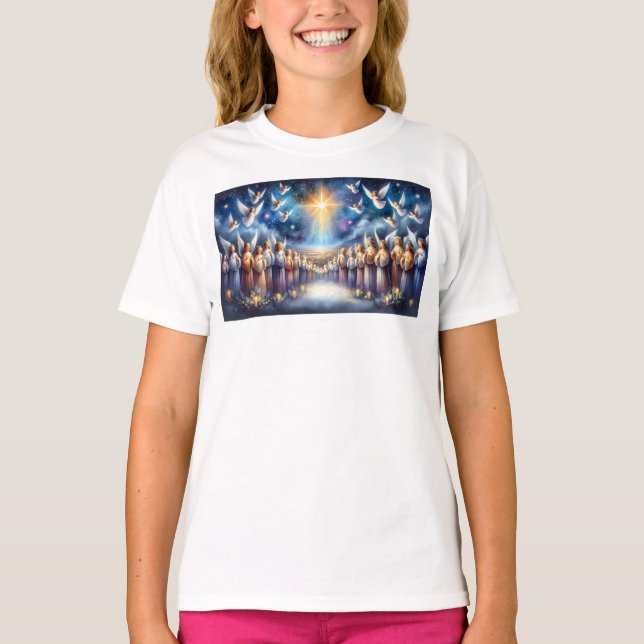 Camiseta Coro Celestial Sob Estrela de Belém (Frente)