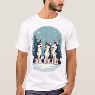 Camiseta Coro de Natal Husky