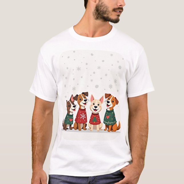 Camiseta Coro de Natal Terrier (Frente)