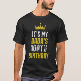 Camiseta Coroa Amarela 100. º aniversário Para Dada Da Filh