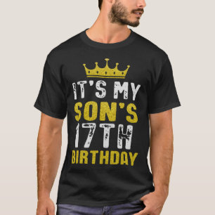Camiseta Coroa Amarela 17.º aniversário Para Filho Da Mãe P