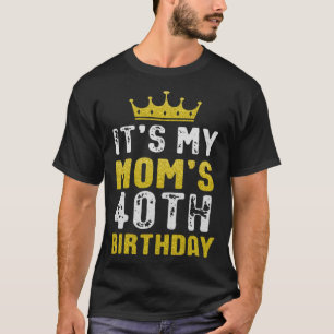 Camiseta Coroa Amarela 40º aniversário Para Mãe Da Filha Fi