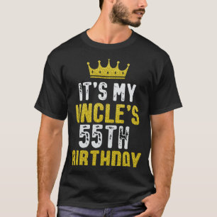 Camiseta Coroa Amarela 55º aniversário para Tio de Niece Ne
