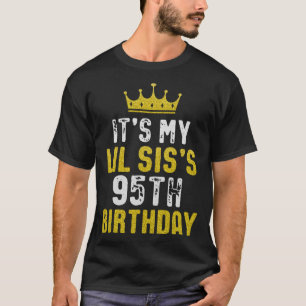 Camiseta Coroa Amarela 95.º aniversário Para Irmã De Irmã I