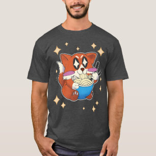 Camiseta Coroa Animal Kawaii Japonês Ramen Fox Anime Manga