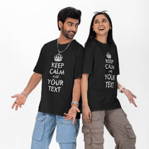 Camiseta Coroa branca com seu texto personalizado para mant