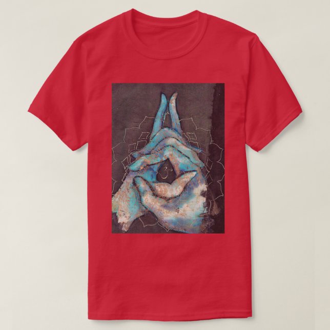 Camiseta coroa chakra mudra (Frente do Design)