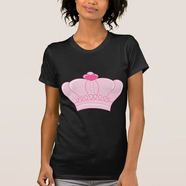 Camiseta Coroa cor-de-rosa com coração (Frente)