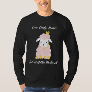 Camiseta Coroa Cornuda E Cabra De Ovelha Al Adha Mubarak Pa