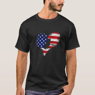 Camiseta Coroa Cortina Americana Sinalizador Coração Americ