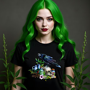 Camiseta Coroa, crânio e ervas