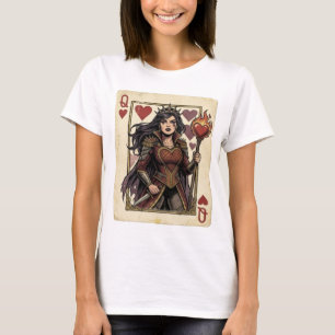 Camiseta Coroa de Chamas da Rainha Medieval Vintage