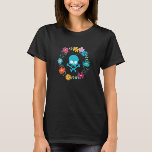 Camiseta Coroa de Flores Caveira Azul Jardineiro Rebelde Ga