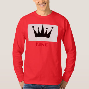Camiseta Coroa de imagem de texto personalizado King Deep R
