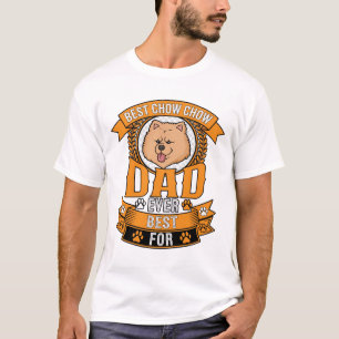Camiseta Coroa de Impressões de Pata do Pai Chow Chow