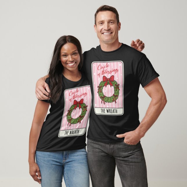 Camiseta Coroa de Natal Círculo de Bênçãos (Unissex)