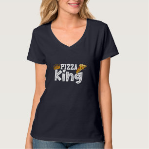 Camiseta Coroa de pizza e pizza engraçada para homens