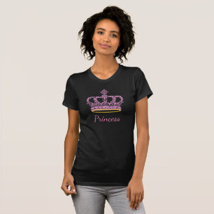 Camiseta Coroa de princesa rosa