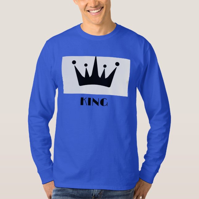 Camiseta Coroa de texto personalizado imagem da coroa real  (Frente)
