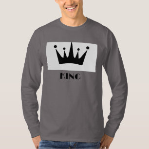 Camiseta Coroa de texto personalizado King Imagem Fumaça Ci