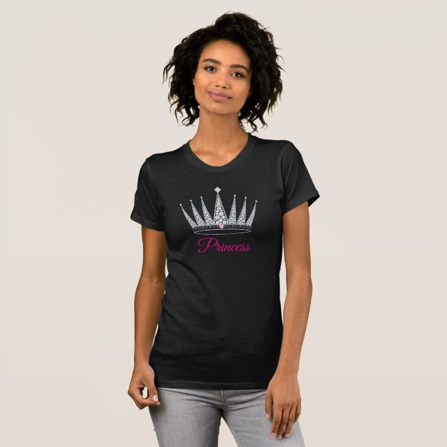 Camiseta Coroa de Tiara de Princesa (Frente Completa)