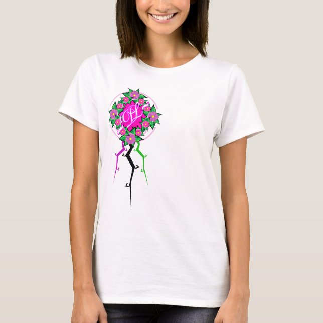 Camiseta Coroa divina da flor (Frente)