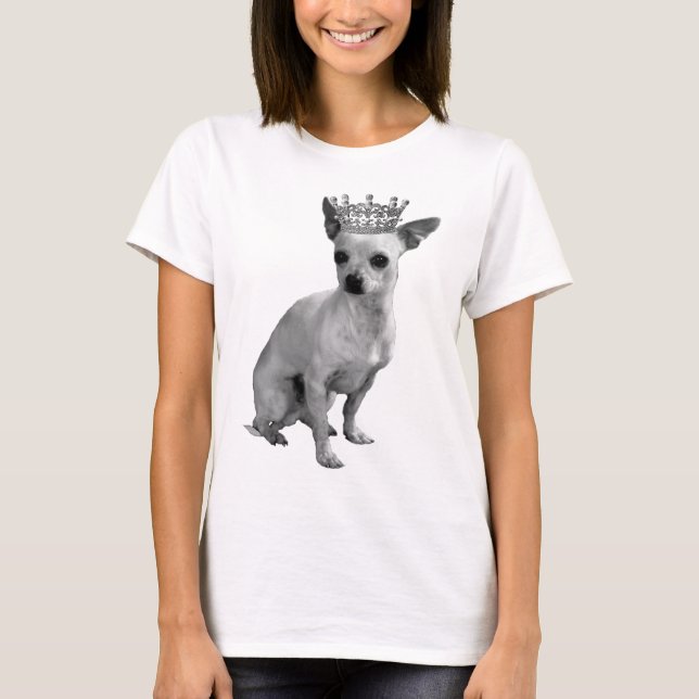 Camiseta COROA do cão da CHIHUAHUA (Frente)
