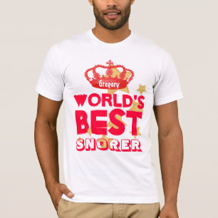 Camiseta Coroa do melhor SNORER do mundo engraçado e