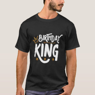 Camiseta Coroa Dourada De Aniversário Para Meninos E Homens