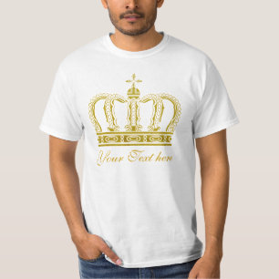 Camiseta Coroa dourada + seu texto