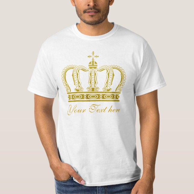 Camiseta Coroa dourada + seu texto (Frente)