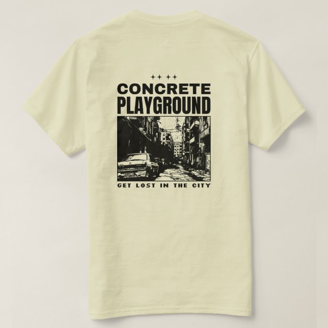 Camiseta Coroa e Concreto: Roupa Urbana (Verso do Design)