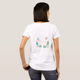 Camiseta Coroa e Saltos Altos – Tema Rosa e Verde Mentol Gl